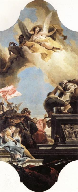 Giovanni Battista Tiepolo Erection of a Statue to an Emperor Sweden oil painting art